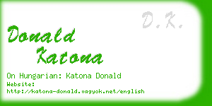 donald katona business card